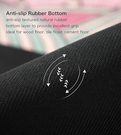 Knsbk Large Round Yoga Mat 4.6'X3.5mm for Exercise Premium Extra Thick, Ultra Comfortable, Non Slip, Meditation Mat