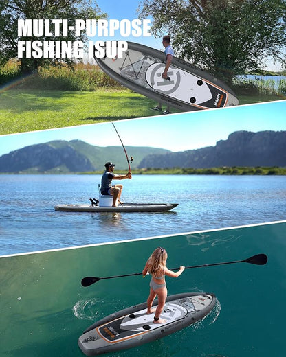 Highpi Inflatable Stand Up Paddle Board for Youth and Adults – Wide Sup with Premium Accessories, Blow Up Paddleboard for Surfing, Fishing, Yoga & More
