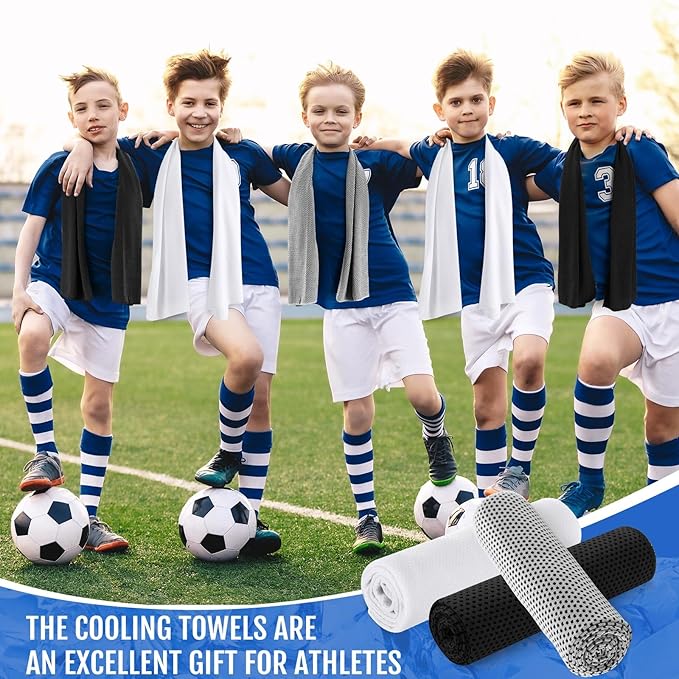 Hosuly 30 Pack Cooling Towels, 40"x12" Ice Breathable Soft Chilly Sweat Rag Microfiber Workout Rags for Gym Cooling Towels for Neck and Face for Yoga Golf Sport Running