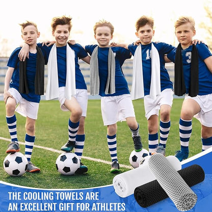 Hosuly 30 Pack Cooling Towels, 40"x12" Ice Breathable Soft Chilly Sweat Rag Microfiber Workout Rags for Gym Cooling Towels for Neck and Face for Yoga Golf Sport Running
