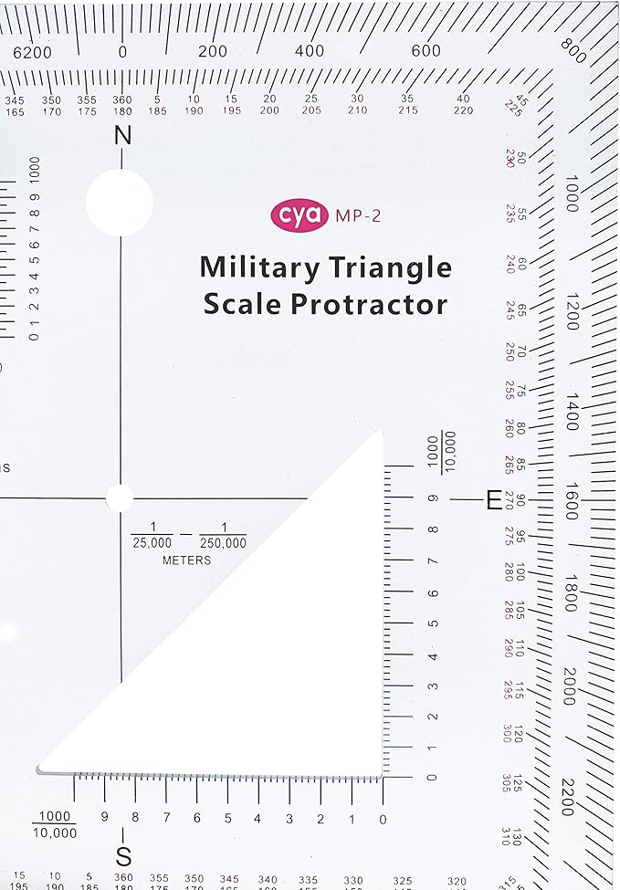 1.2mm Transparent Plastic Military UTM/MGRS Coordinate Scale Map