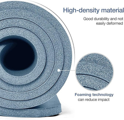 Thick Yoga Mat Non Slip, Large Size 72" L x 32" W x 0.6" TH, Premium Exercise & Fitness Mat with Carrying Strap and Bag, Workout Mats for Home