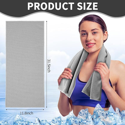 Honoson Cooling Towel Bulk - Neck & Face Cool Chilly Towels Microfiber Breathable Sport Sweat Rag for Gym, Yoga, Travel, Camping, Running, Outdoor