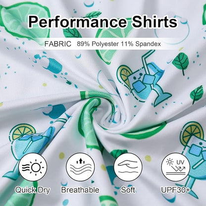 Golf Shirts for Men - Moisture Wicking Short Sleeve Performance Sport Casual Striped Collared Mens Polo Shirt