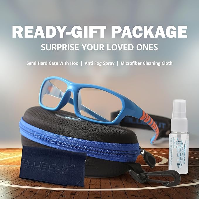 BLUE CUT Sports Protection Goggles, Anti-Fog Lenses Safety Glasses for Basketball, Pickleball and All Outdoor Sports