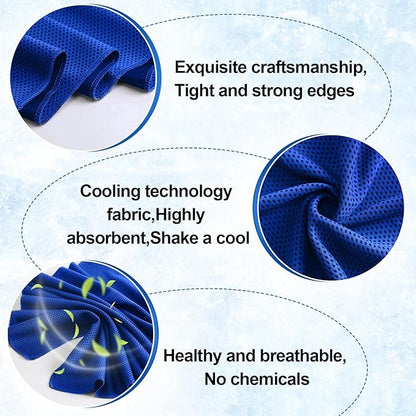 Shellwei 50 Pcs Cooling Towel 40 x 12 Inch Microfiber Workout Towels Breathable Chilly Towel Ice Cool Cold Towels Bulk Fast Drying Absorbent Sweat Rag for Neck Yoga Sports Golf Gym