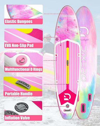 Inflatable Stand Up Paddle Board with SUP Accessories, Anti-Slip EVA Deck, 11'*33" Inflatable Paddle Boards for Adults & Youth of All Skill Levels