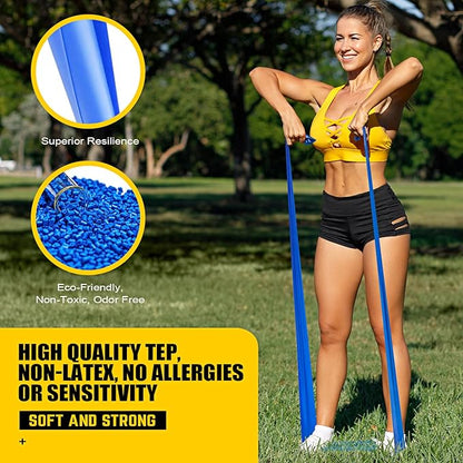Resistance Bands, Exercise Bands, Physical Therapy Bands for Strength Training, Yoga, Pilates, Stretch Elastic Band with Different Strengths, Workout Bands for Home Gym