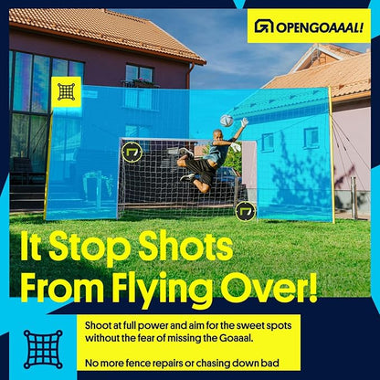 3-in-1 Soccer Training Rebounder & Goal Backstop Net - Soccer Goal for Volley, Passing, Solo Training - Outdoor Sports, Backyard Games