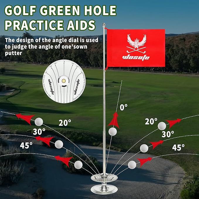 Golf Putter Swing Training Practice Aids Green Hole Flag Hole CupTraining Equipment Home Indoor Outdoor Office Backyard Practice Men Fathers an Ideal Gift Golfers