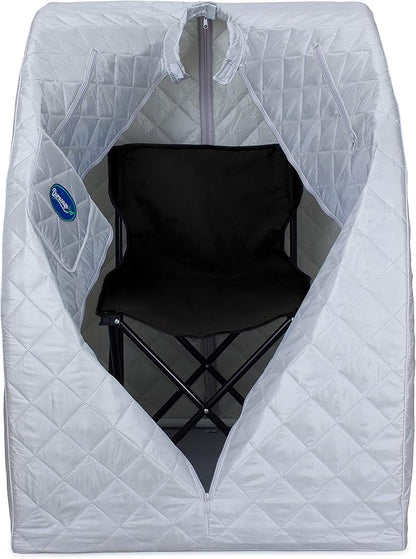 Durasage Portable Steam Sauna for Home - Personal Full Body Detox Sauna Tent with 800W Steam Generator, 60-Min Timer, Foldable Design & Chair for Relaxation