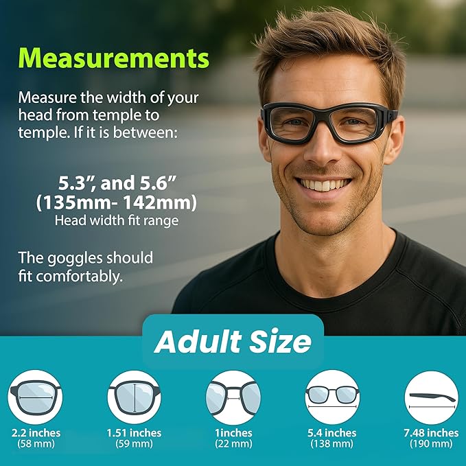 BLUE CUT Safety Outdoor Sports Goggles Unisex Anti Fog Ideal For Basketball Racquetball