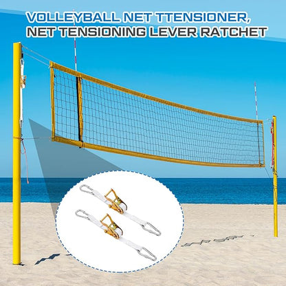 2 Pcs Volleyball Net Ratchet Strap Heavy Duty Net Tensioning Lever Ratchet Volleyball Poles Rope Tightener
