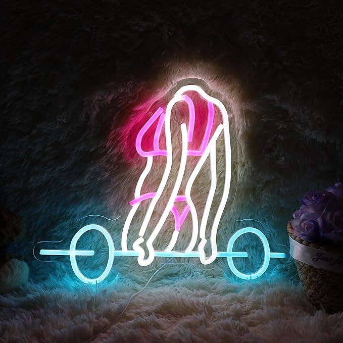 Gym Neon Sign For Home Gym Decor Gym Lighting for Man Cave Decor Gifts 15.7"×12.9"