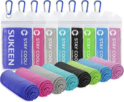 Sukeen Cooling Towel,Instant Evaporative Cooling for Sports,Yoga,Golf,Gym,Neck,Workout and More(40”x 12”)