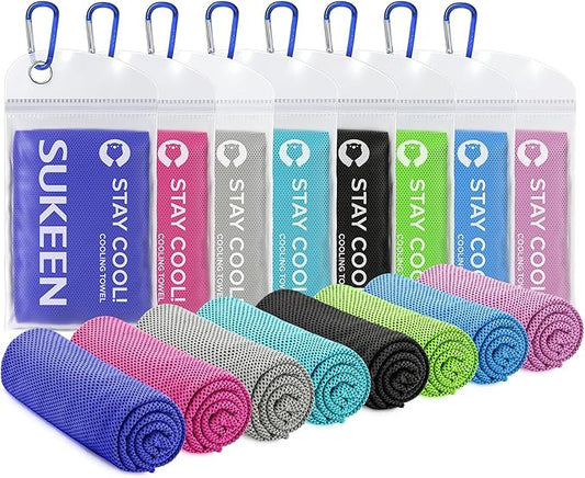 Sukeen Cooling Towel,Instant Evaporative Cooling for Sports,Yoga,Golf,Gym,Neck,Workout and More(40”x 12”)