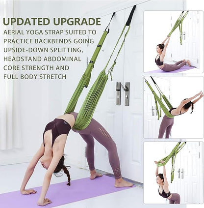 Leg Stretcher Strap, Stretching Equipment with Door Anchor Flexibility Trainer Backbend Assist for Dance Aerial Yoga Ballet Leg Stretching Exercise