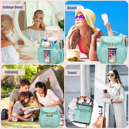 Large Toiletry Bag for Women Men,Portable Shower Caddy For College Dorms,Gym Shower Bag for Women, Quick Dry Hanging Toiletry Bag Bathroom Accessories Bag for Traveling, Camping Essentials