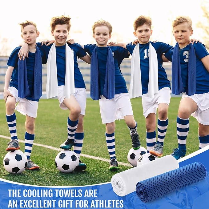 Hosuly 30 Pack Cooling Towels, 40"x12" Ice Breathable Soft Chilly Sweat Rag Microfiber Workout Rags for Gym Cooling Towels for Neck and Face for Yoga Golf Sport Running