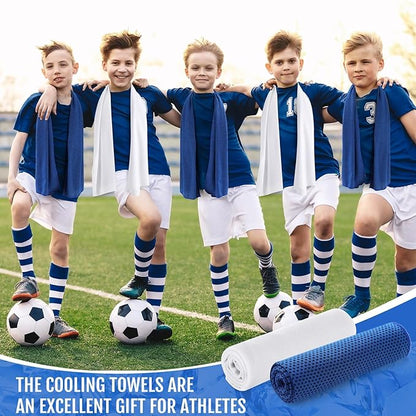 Hosuly 30 Pack Cooling Towels, 40"x12" Ice Breathable Soft Chilly Sweat Rag Microfiber Workout Rags for Gym Cooling Towels for Neck and Face for Yoga Golf Sport Running
