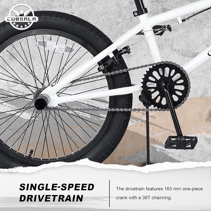 Freestyle BMX Bike, 18 20 Inch Kids Bicycle for 5-13 Years Old Kids and Beginner Level Rider, Multiple Colors