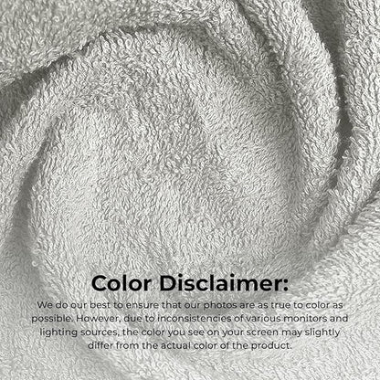 Avalon Salon Towel - Silver Hand Towels Bulk Pack of 24-100% Cotton Absorbent Spa, Facial & Gym Towels for Working Out - 16x27 Inches (Not Bleach Proof)