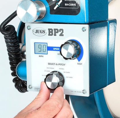 Jugs BP2 Baseball Pitching Machine—The Coach’s Pitching Machine—The BP2 is Designed specifically to Simplify Your Batting Practice. with 6 Pre-Set Pitch Positions The BP2 Takes The Guesswork Out!