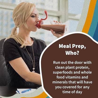 Garden of Life Meal Replacement Shakes, Raw Organic, Chocolate Protein Powder with Plant Based Pea Protein, Sprouts, Greens, Probiotics, Dairy Free 14 Servings