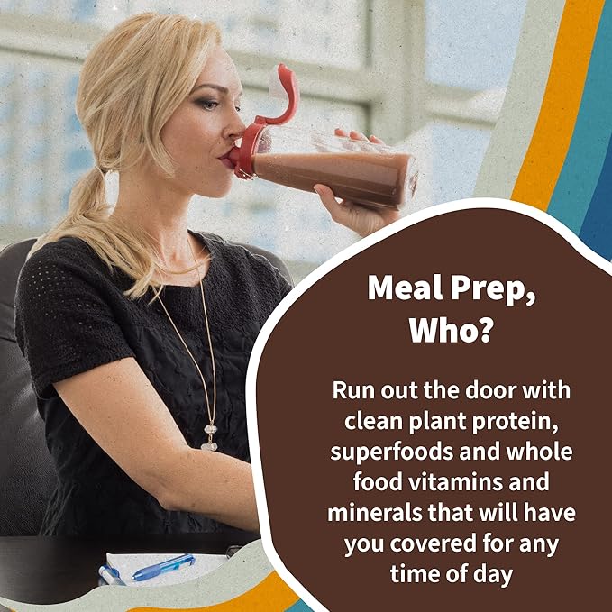 Garden of Life Meal Replacement Shakes, Raw Organic, Chocolate Protein Powder with Plant Based Pea Protein, Sprouts, Greens, Probiotics, Dairy Free 28 Servings