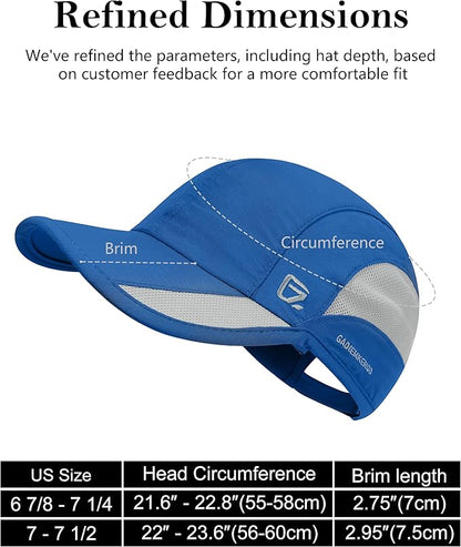 GADIEMKENSD Quick Dry Run Hat Cooling Breathable Mesh