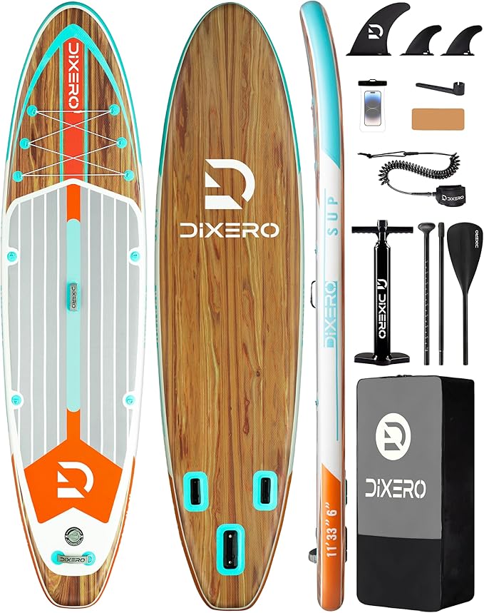 Inflatable Stand Up Paddle Board with SUP Accessories, Anti-Slip EVA Deck, 11'*33" Inflatable Paddle Boards for Adults & Youth of All Skill Levels
