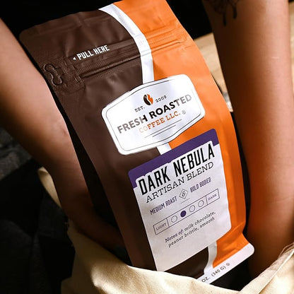 Fresh Roasted Coffee, Dark Nebula, 12 oz, Medium Roast, Kosher, Whole Bean