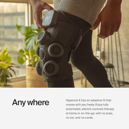 Hyperice X Knee Device - Advanced Heat and Cold Contrast Therapy - Pain and Inflammation Relief - Provides Increased Range of Motion - FSA/HSA Eligible