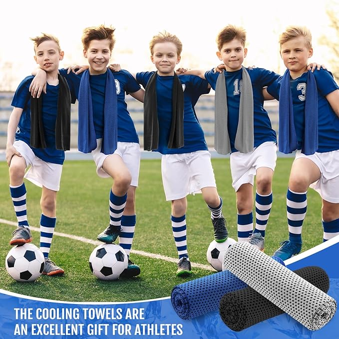 Hosuly 30 Pack Cooling Towels, 40"x12" Ice Breathable Soft Chilly Sweat Rag Microfiber Workout Rags for Gym Cooling Towels for Neck and Face for Yoga Golf Sport Running