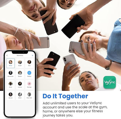 Etekcity Scale for Body Weight, Smart Digital Bathroom Weighing Scales with Body Fat and Water Weight for People, Bluetooth BMI Electronic Body Analyzer Machine, 400lb