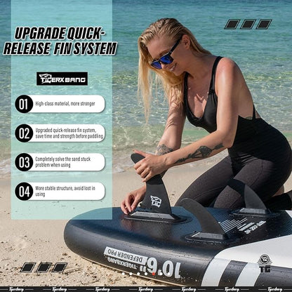 Inflatable Paddle Board with Premium SUP Board Accessories, Allround Paddle Boards for Adults/Kids,Stand Up Paddle Board Defender Collection