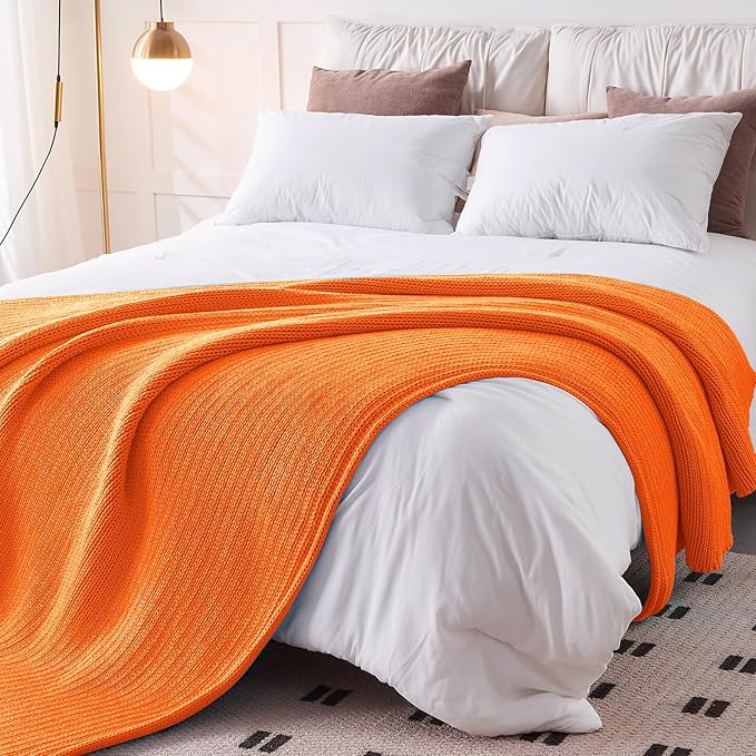 L'AGRATY Knitted Weighted Blanket - 50"x60" 7lbs Cooling Chunky Knit Heavy Blanket for Adults Braided Crochet Throw Thick Cable Yarn Knit Decorative No Beads Evenly Weighted Machine Washable