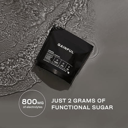 Gainful Hydration Powder Packets, Caffeine Free with Key Electrolytes Magnesium and Sodium, Energy Support, Low Sugar, Strawberry Lemonade, 21 Sticks