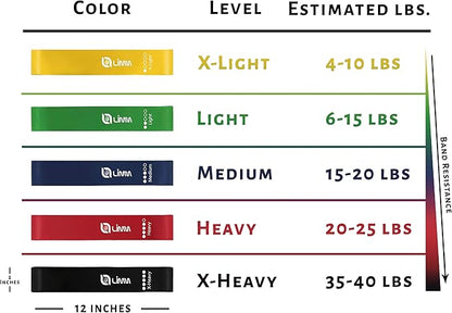 Fittest Pro by Limm Resistance Bands for Legs and Butt, Fabric Exercise Loop Bands Yoga, Pilates, Rehab, Fitness and Home Workout, Strength Bands for Booty