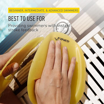 FINIS Agility Floating Swim Paddles - Strapless Design for Stroke Technique - Instant Feedback
