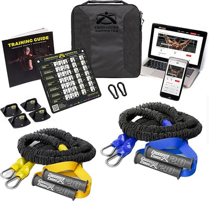 Crossover Symmetry Shoulder System Includes Two Sets of Resistance Bands Attachments Training Guide Exercise Chart Online Workouts for Home Fitness Rehab Rotator Cuff Exercises