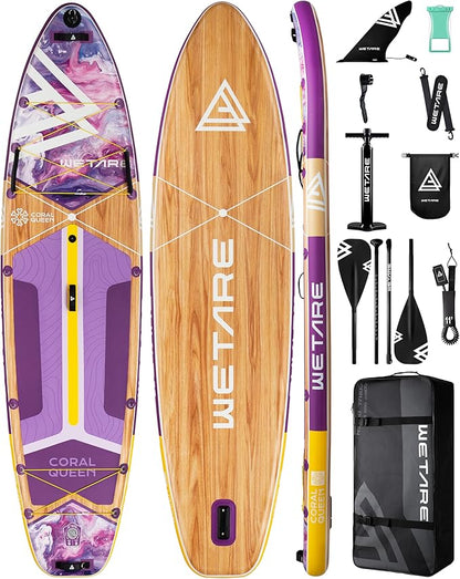 11'6"x35" Inflatable Paddle Board, 450lbs Extra Wide Stand Up Sup Board for Adults, Blow Up Paddleboard Kayak Non-Slip Stable Deck Boat for Yoga Fishing Surf