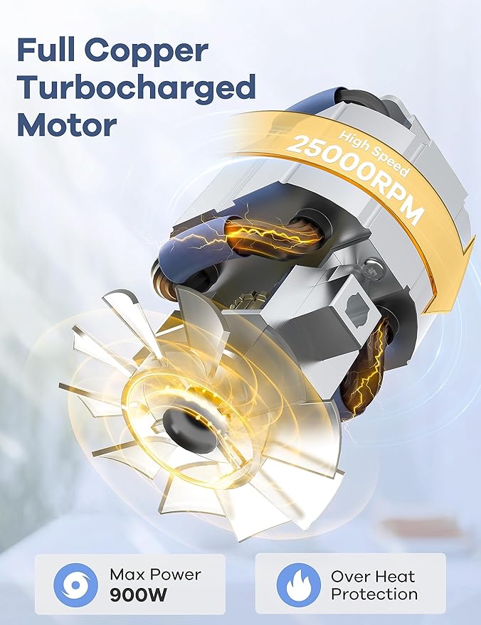 Ganiza Smoothie Blender, 900W Blenders for Shakes and Smoothies, 15-Piece Personal Blender and Grinder Combo for Kitchen, Smoothies Maker with 4 BPA-Free Portable Cup, Nutritious Recipe