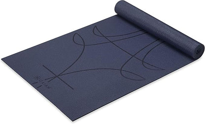 Gaiam Yoga Mat - Premium 6mm Print Extra Thick Non Slip Exercise & Fitness Mat for All Types of Yoga, Pilates & Floor Workouts (68"L x 24"W x 6mm Thick)