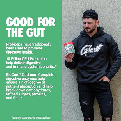 GHOST Greens Powder, Original - 30 Servings - 19 Superfood Greens & Reds Powder, Fruits, Vegetables, Spirulina, & Chlorella, Prebiotics, 10 Billion CFU Probiotic & Digestive Enzymes - Gluten-Free