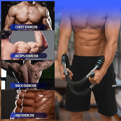 2025 Pro Saker Twister Arm Trainer - 40-100lb Adjustable Power Twister Bar for Chest, Shoulder & Arm Workout, Portable Detachable Upper Body Fitness Equipment for Home/Gym