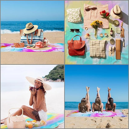 HAVLULAND Turkish Beach Towels Oversized -100% Turkish Cotton Super Soft Lightweight - Absorbent and Quick Drying Bath Towel - Sand Free Beach Towel - Turkish Towels for Adults (Lilac, 6 Pack)