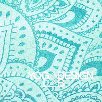 YOGA DESIGN LAB | The Combo Yoga Mat | 2-in-1 Mat+Towel | Eco Luxury | Ideal for Hot Yoga, Power, Bikram, Ashtanga, Sweat | Studio Quality | Includes Carrying Strap!