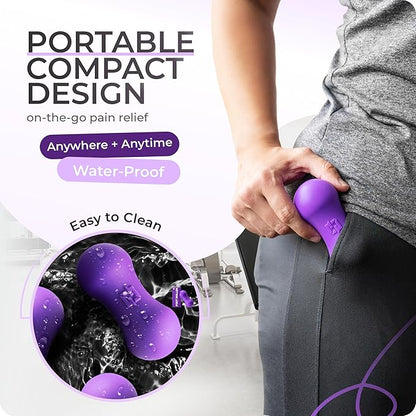 Ground Force Foot Roller – Portable Silicone Foot Massager for Plantar Fasciitis, Heel Spurs, Arch & Heel Pain Relief, Neuropathy & Myofascial Release – Trigger Point & Recovery Tool