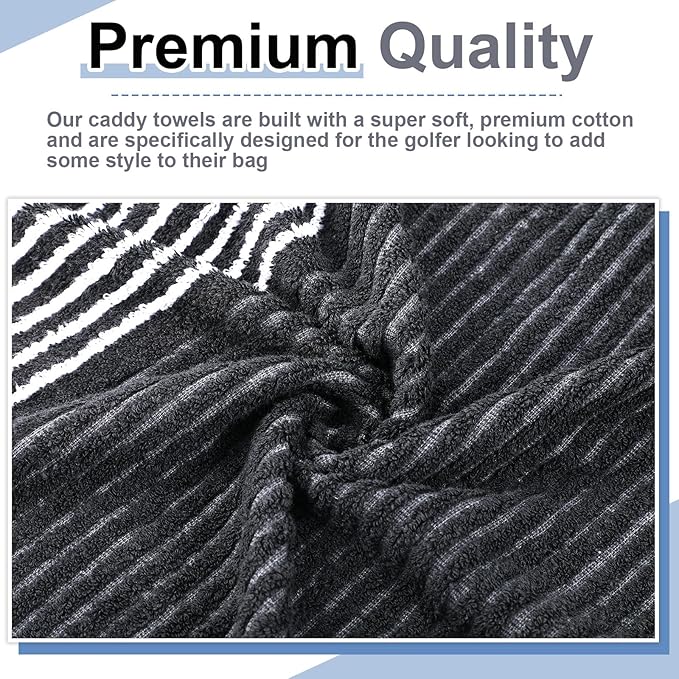 Mixweer Caddy Golf Towel 22" x 42" Large Caddy Towel Camping Sport Towels Cotton Soft Towels for Man Golf Lovers